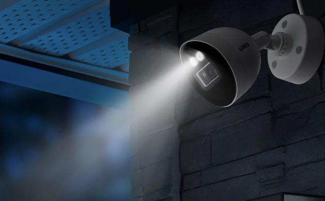 image showing outdoor Automated Security Lighting on at nighttime